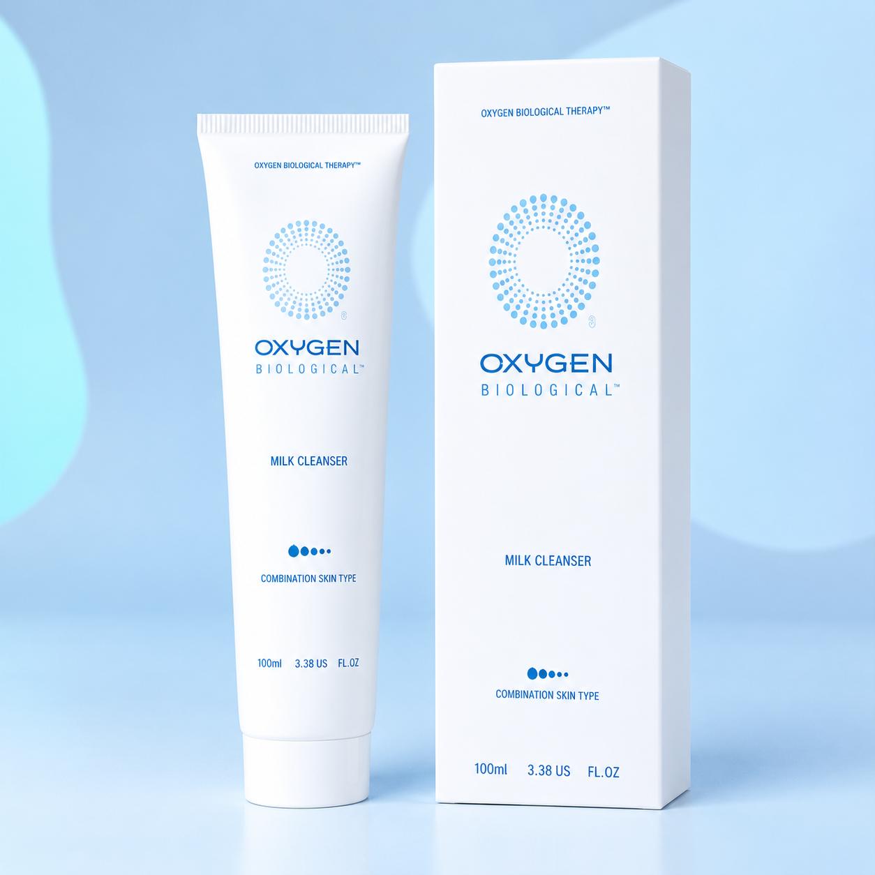 Oxygen Biological milk cleanser packaging design