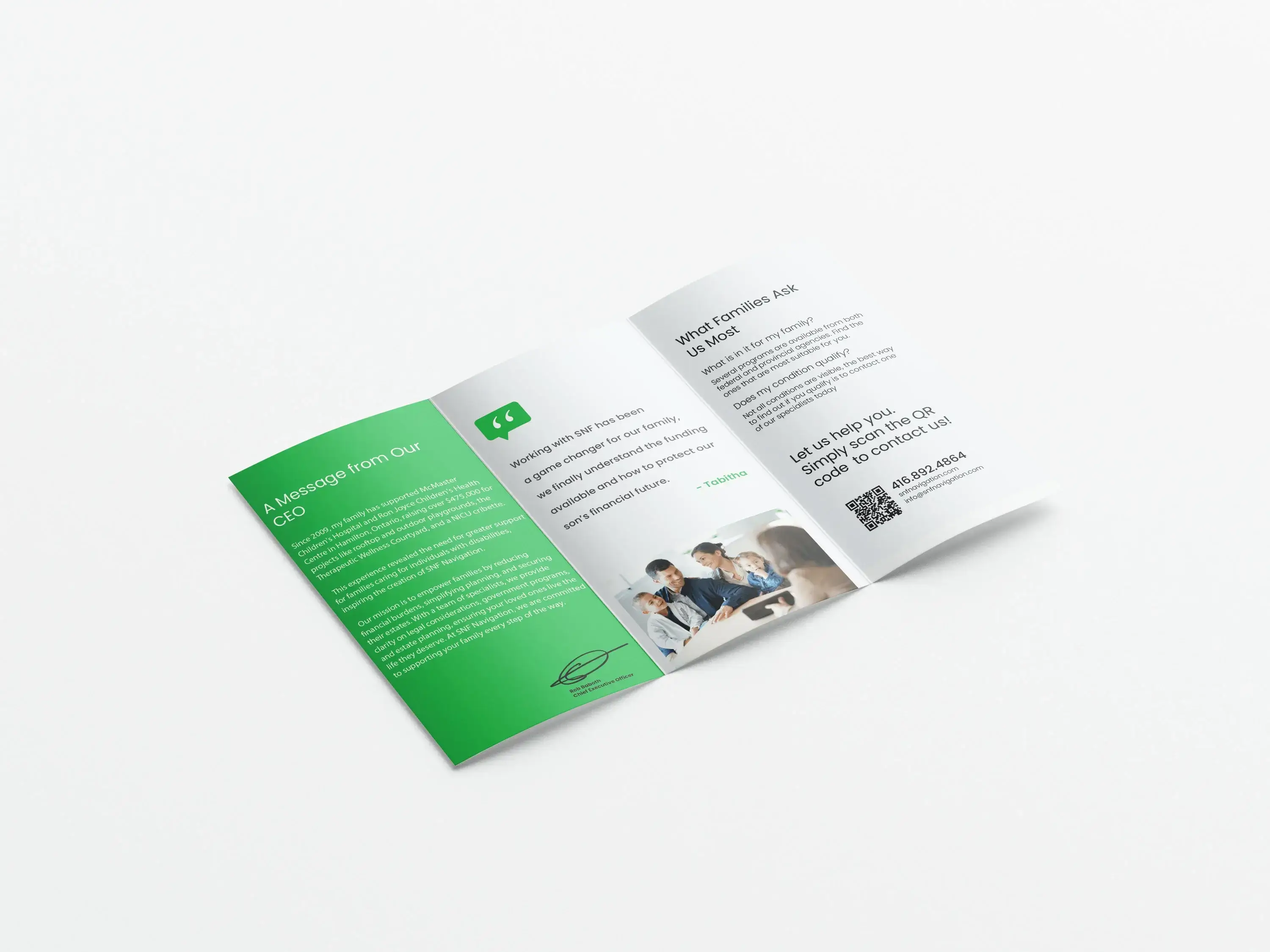 SNF Flyer design inside view for awareness campaign by Top Creative