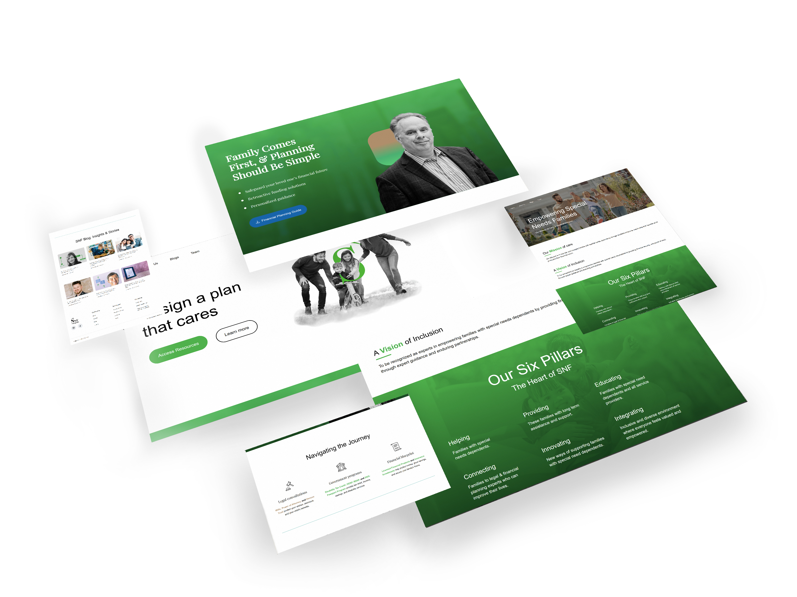 SNF Navigation website design project