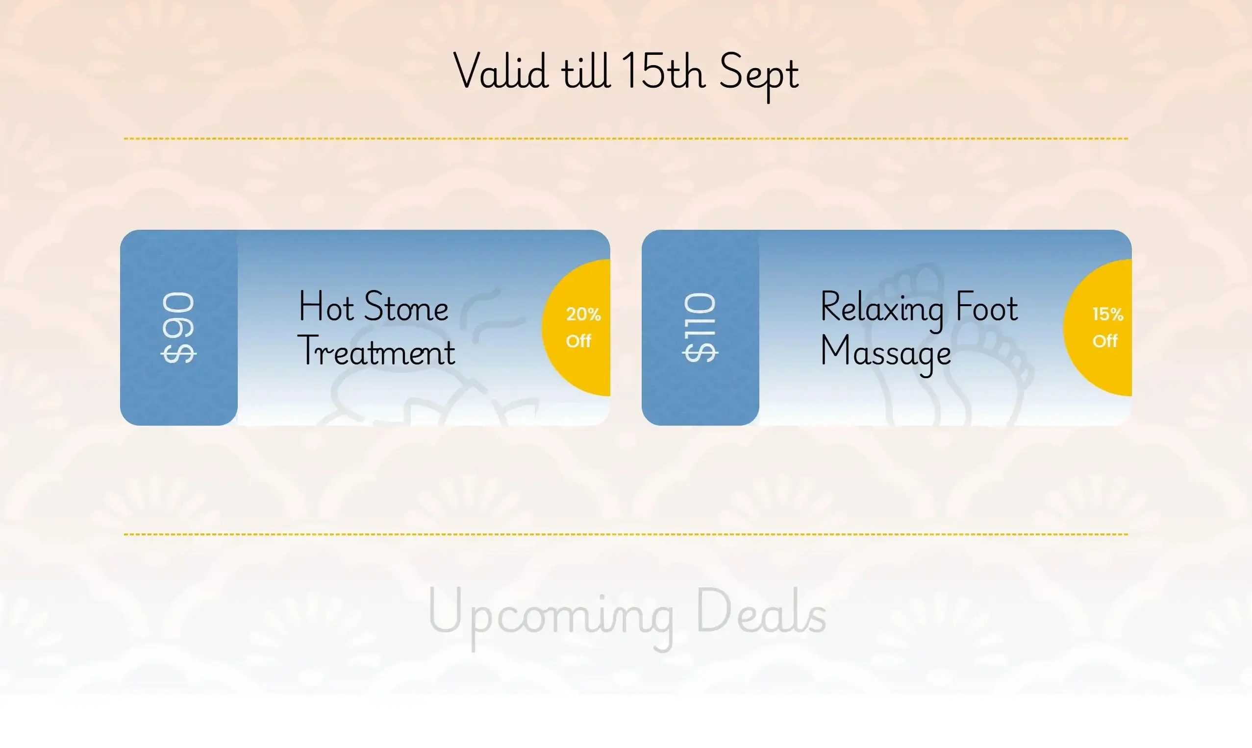 Acupuncture website special offers page highlighting promotions, wellness packages, and seasonal discounts
